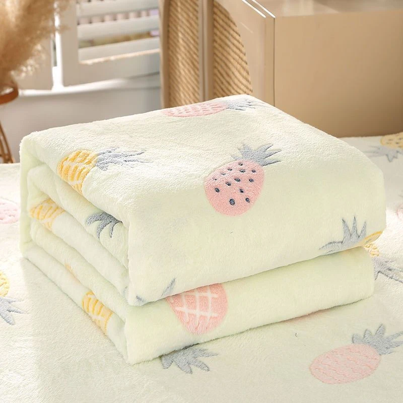 100 % poliéster de punto Coral Fleece Baby Throw Manta