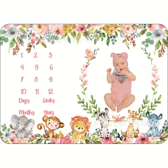 Baby Milestone Blanket Gift Set