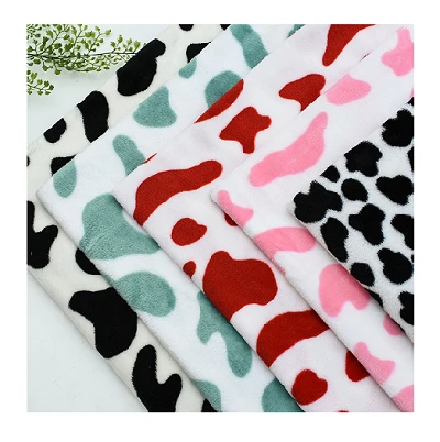 Tela de franela estampada de vaca