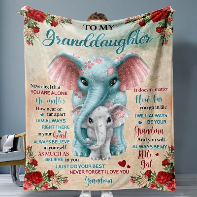 Manta de letras con patrón personalizado