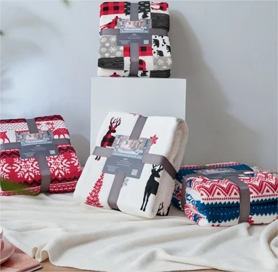 Manta Sherpa con decoraciones