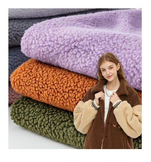 Tejido sherpa jacquard extra cálido difuso