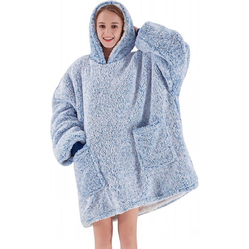 Manta con capucha Sherpa