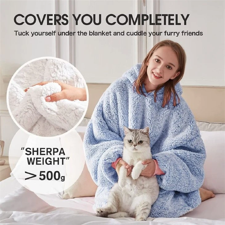 China Hoodie Blanket Sherpa