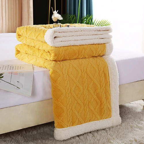Manta Sherpa de franela jacquard