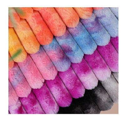 Tejido de piel sintética de conejo en jacquard