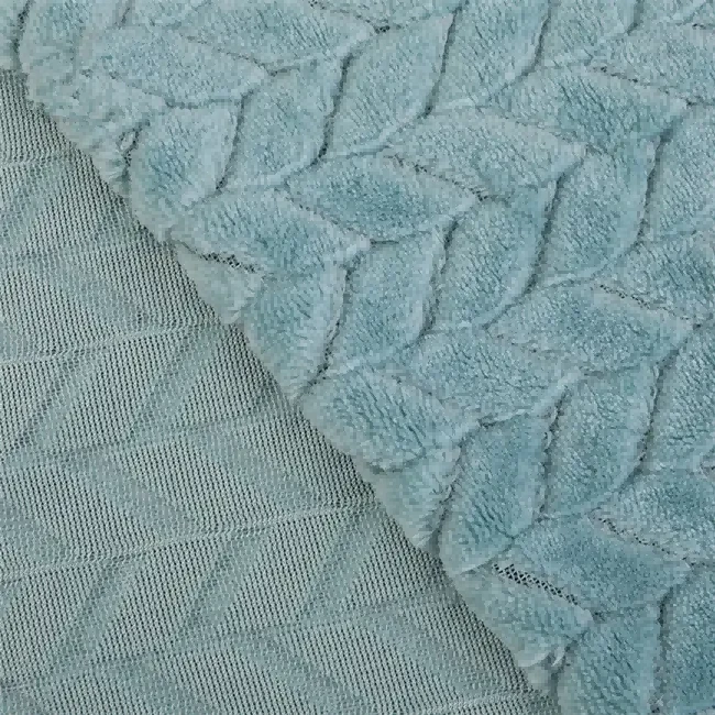Tela de franela jacquard de hojas