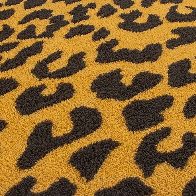 Leopard Print Sherpa Fabric