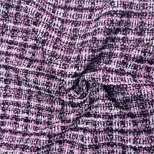 Tela jacquard de punto a cuadros
