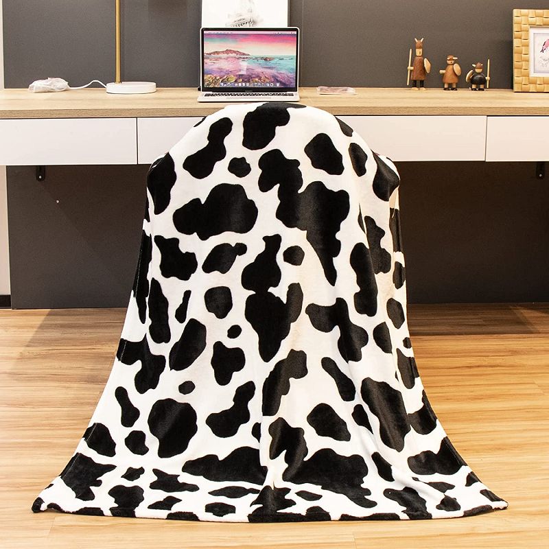 Manta de franela estampada.