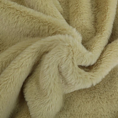 100%polyester Rabbit Faux Fur Fabric 