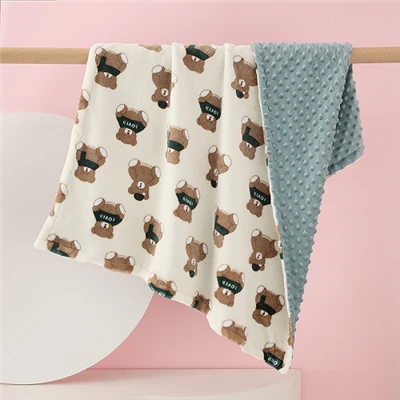 Mantas Minky Dots de doble capa
