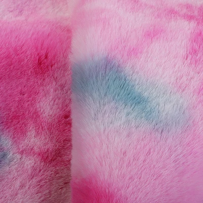 Tela estampada de piel sintética de conejo