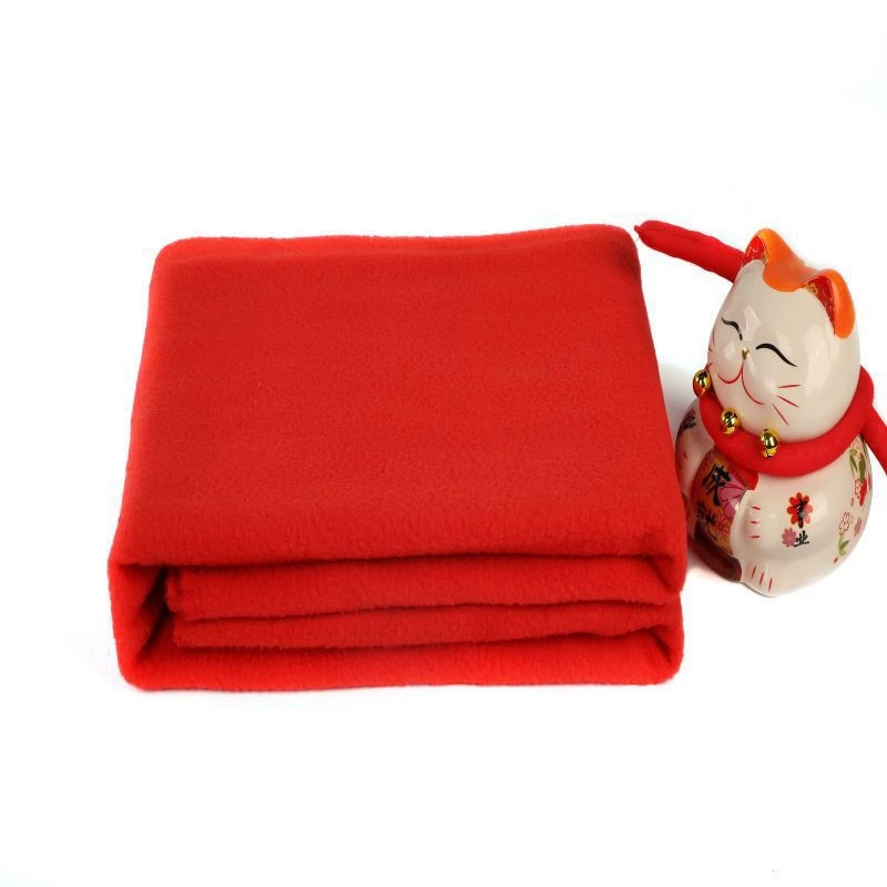 Manta polar de tejido de algodón con estampado liso