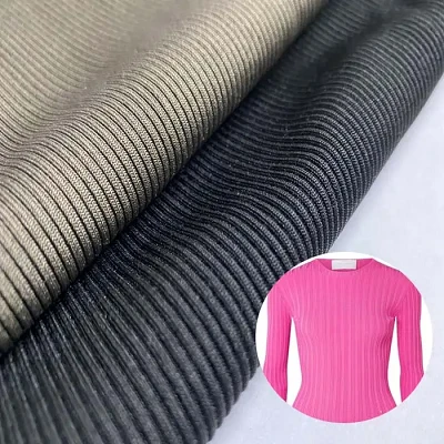 Traje de baño Tela de suéter de punto acanalado a rayas