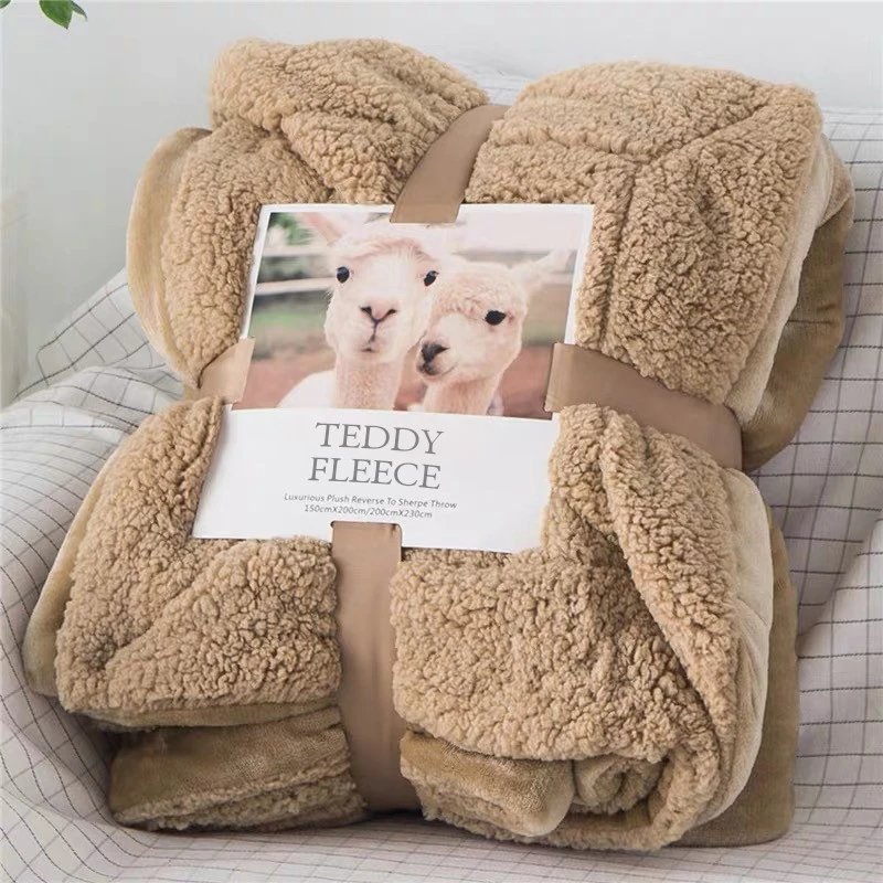 Manta de sherpa con oso de peluche
