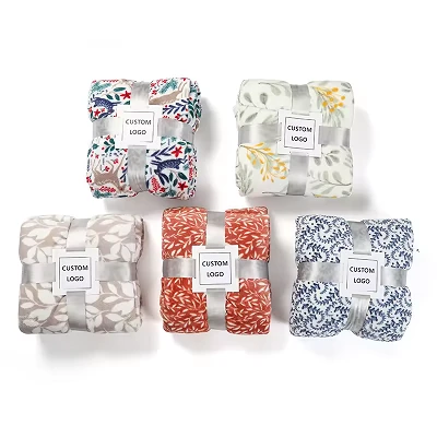 Double Sided Print Coral Blanket