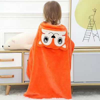 Flannel Hoodie Blanket For Kids