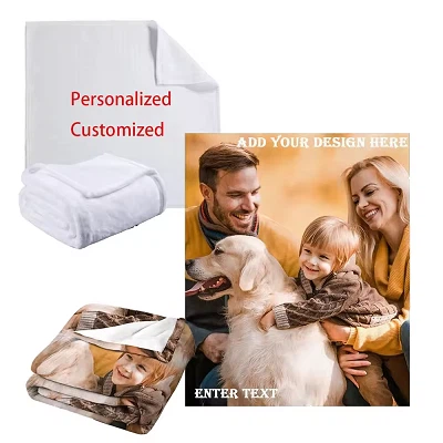 Manta de sublimación blanca personalizada