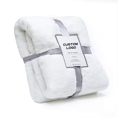 Manta blanca de franela