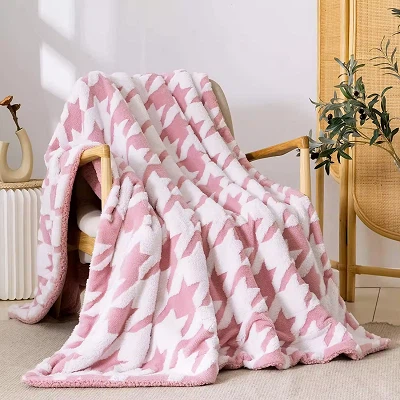 Imprima la manta de sherpa de invierno