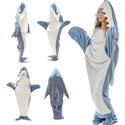 Manta de sudadera con tiburones